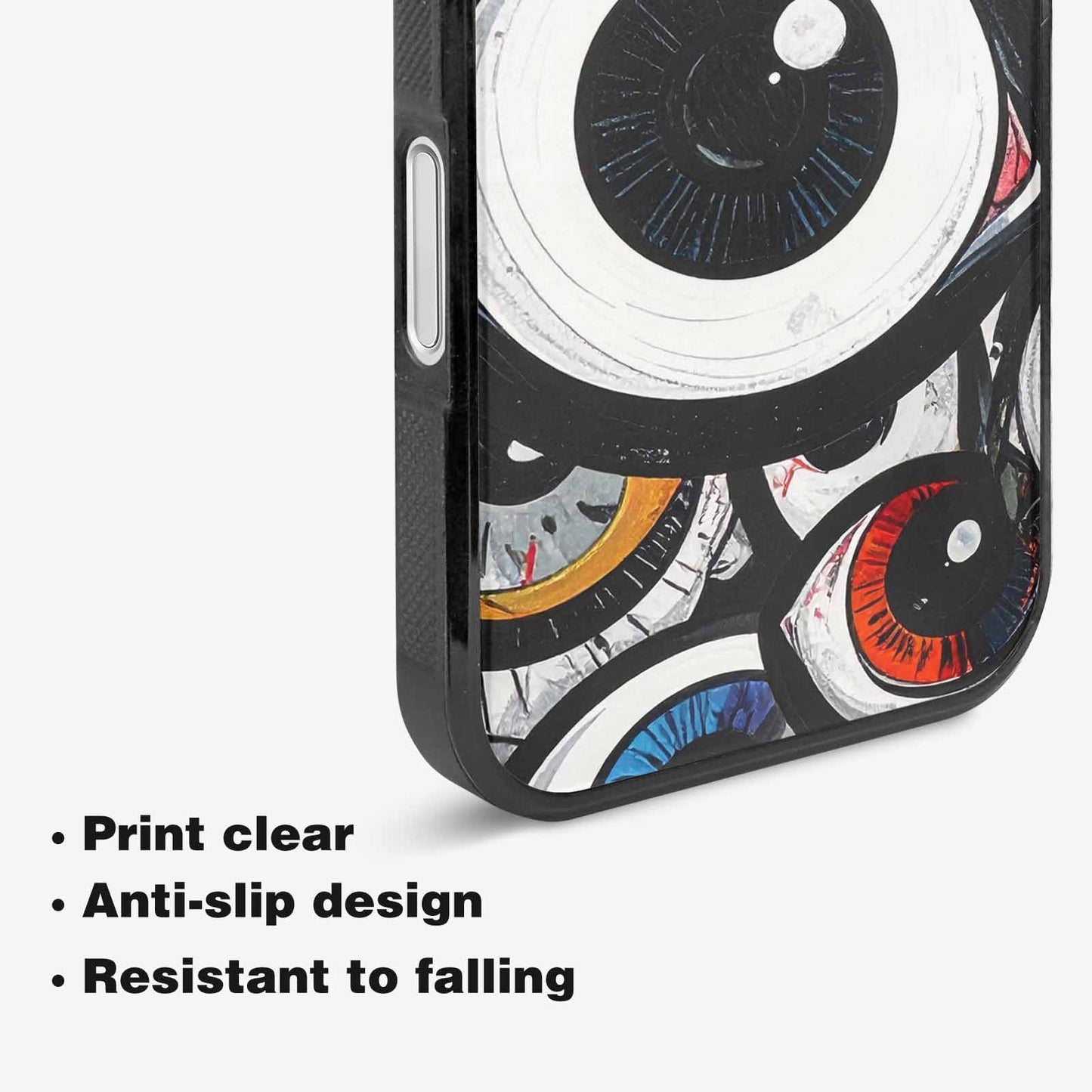 iPhone 16 Case — Googly Cartoon Eyeballs, Custom Art Phone Cover