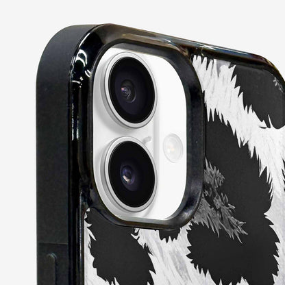 iPhone 16 Case — Leopard Print Black And White Style, Customized Protective Case