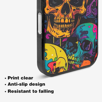 iPhone 16 Plus Case — 1000s Of Skulls Digital Camo Drip, Custom Printed Phone Case