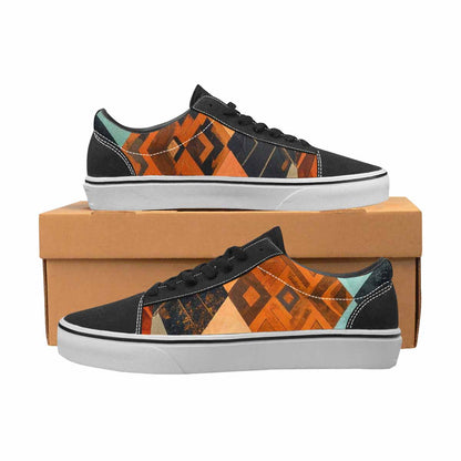WOMEN'S Southwestern Geometric Diamond Canvas Lace-Up Aesthetic Shoes