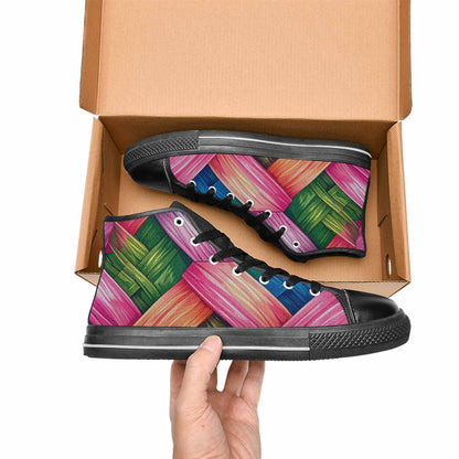 MEN'S Polysexual Flag Color High Top Canvas Dark Academia Custom Shoes