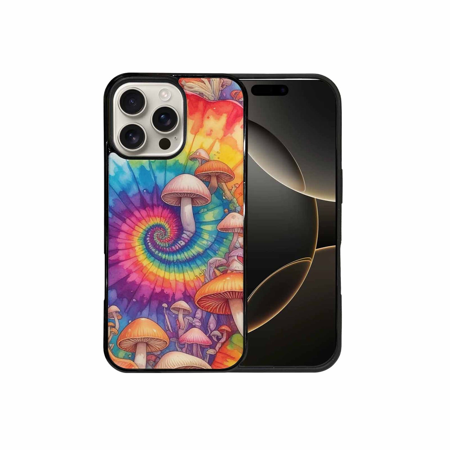 iPhone 16 Pro Max Case — Mushrooms Tie Dyemushrooms Pat 3w3, Original Design Phone Case