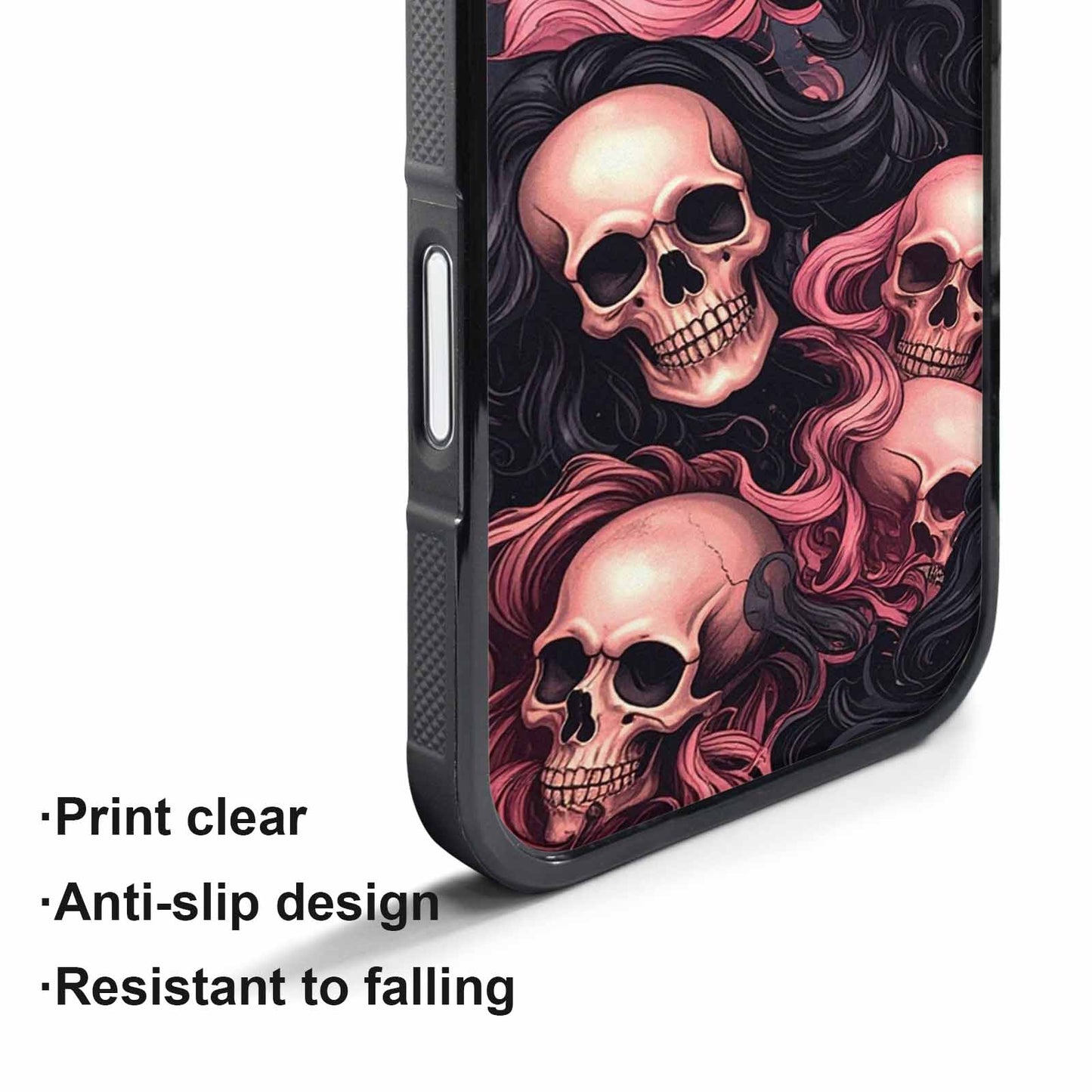 iPhone 17 Pro Case — Skull Dark Art Gothic Print Gothic, Custom Printed Phone Case