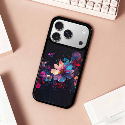 iPhone 17 Pro Case — Shadowy Glitch Floral Pattern Hundreds Floral, Custom Print Case Cover