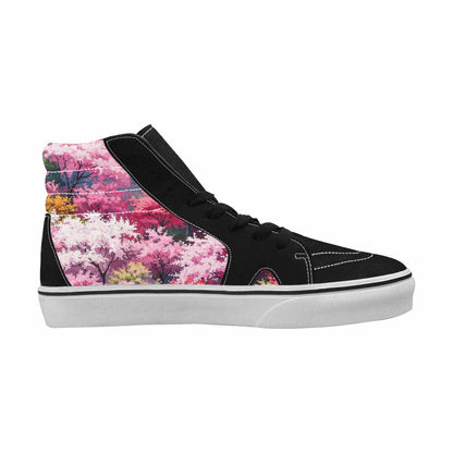 MEN'S Cherry Blossom Branch Cherry High Top Canvas Wallpaper Art Custom Sneakers