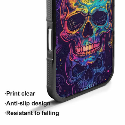 iPhone 17 Case — Galaxy Skulls Art Seamless Gothic Skulls, Personalized Phone Case