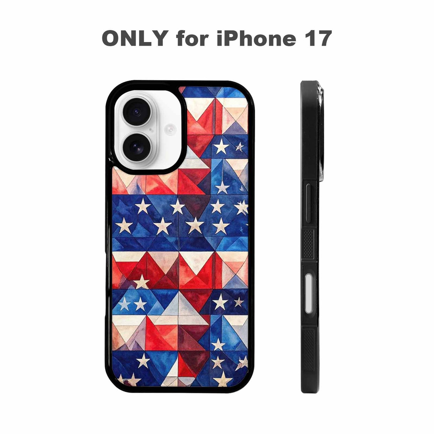 iPhone 17 Case — Small American Flag Stars Galaxy Space, Custom Made Phone Cover
