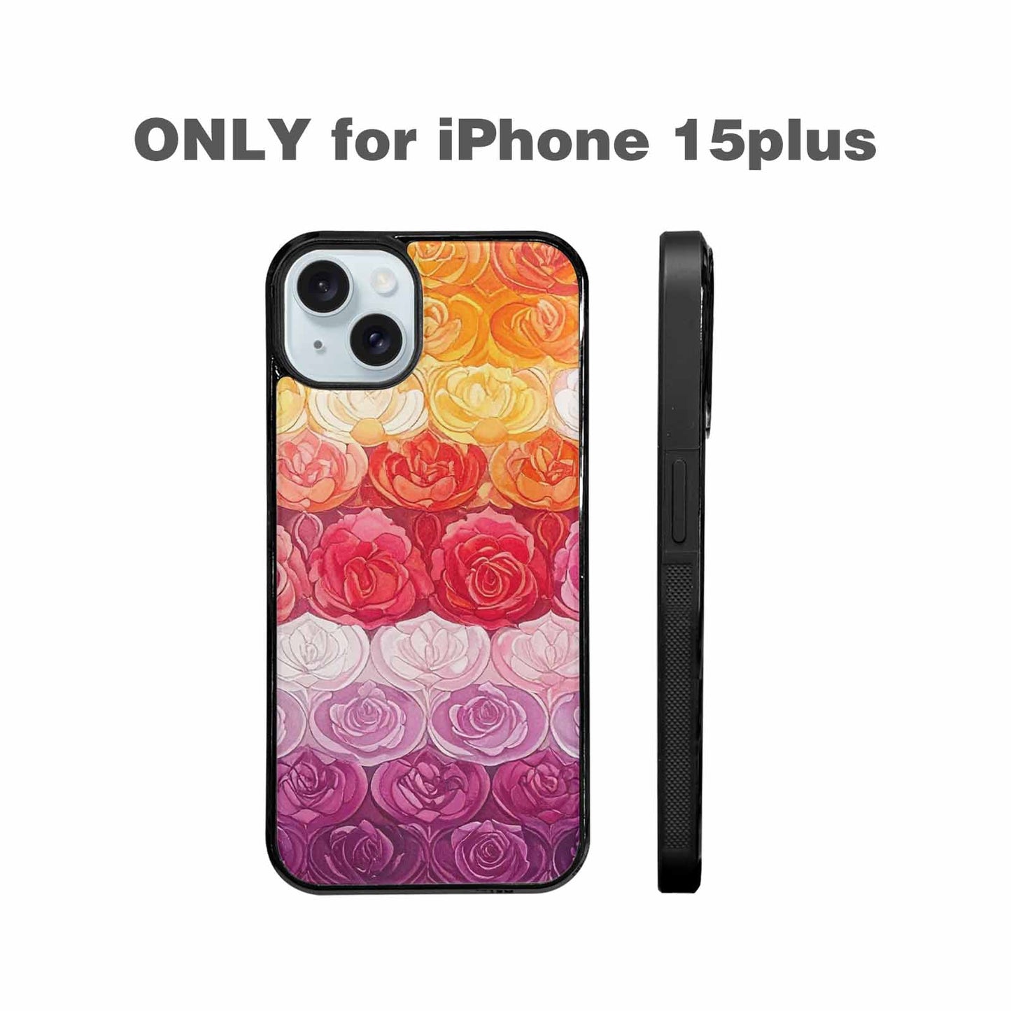 iPhone 15 Plus Case — Lesbian Flag Color Theme Small Rainbow, Custom Print Case Cover