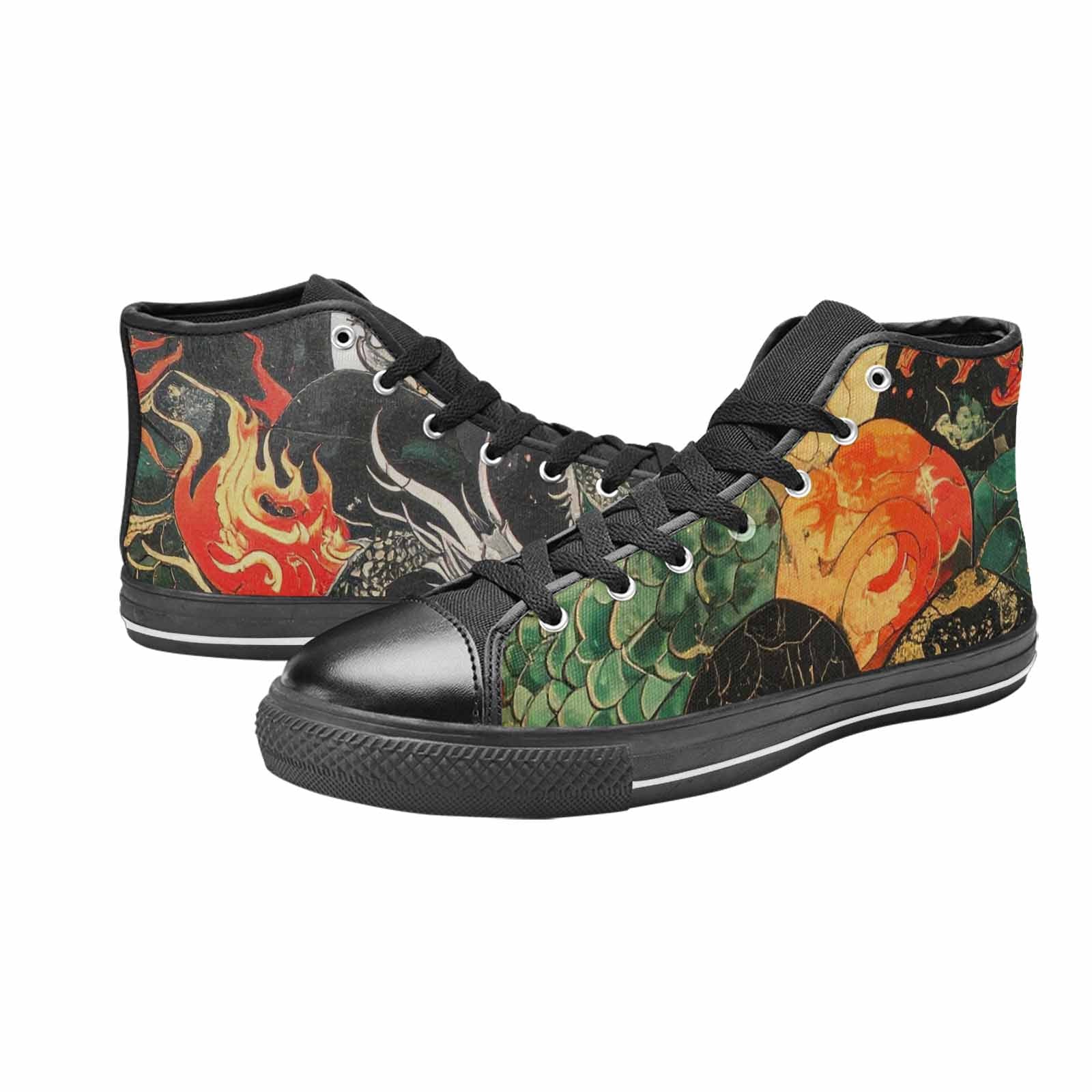 MEN'S Dragon Scale Fantasy High Top Canvas Vivid Sneakers