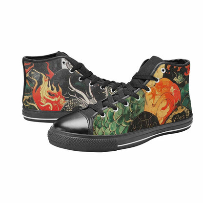 MEN'S Dragon Scale Fantasy High Top Canvas Vivid Sneakers