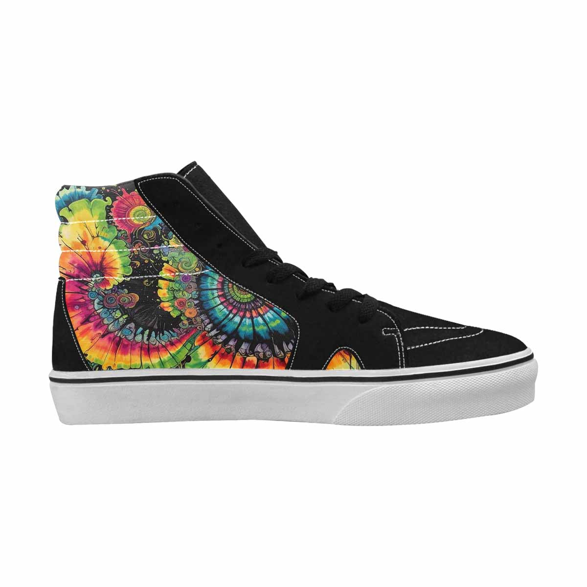 MEN'S Tie High Top Canvas Wallpaper Art Sneakers