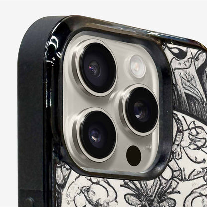 iPhone 16 Pro Max Case — Intricately Detailed Sugar Skulls In Black, Original Design Phone Case