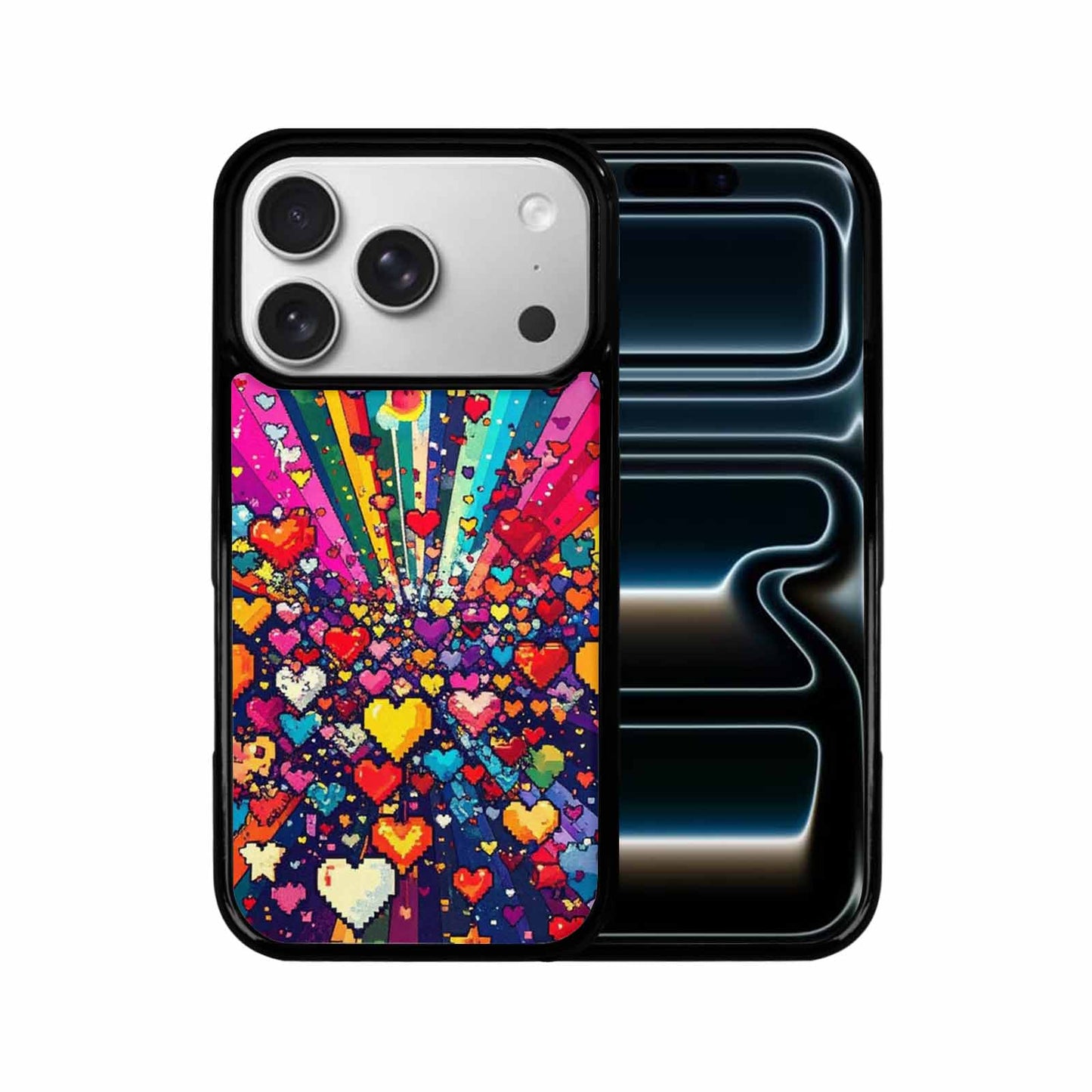 iPhone 17 Pro Case — Pixel Art Bit Burst Pattern Original, Customized Protective Case