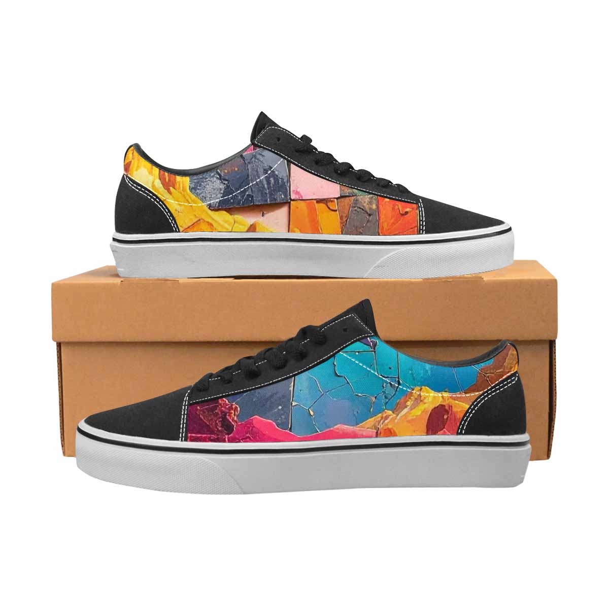 WOMEN'S Surreal Dream Fragment Lace-Up Canvas Grunge Custom Shoes