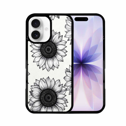 iPhone 17 Case — Minimalist Black Line Art Floral, Unique Phone Case Design