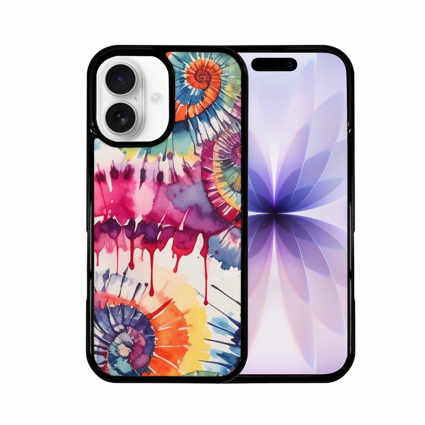 iPhone 17 Case — Tie Dye Swirls Black Tie Dye, Custom Art Phone Cover