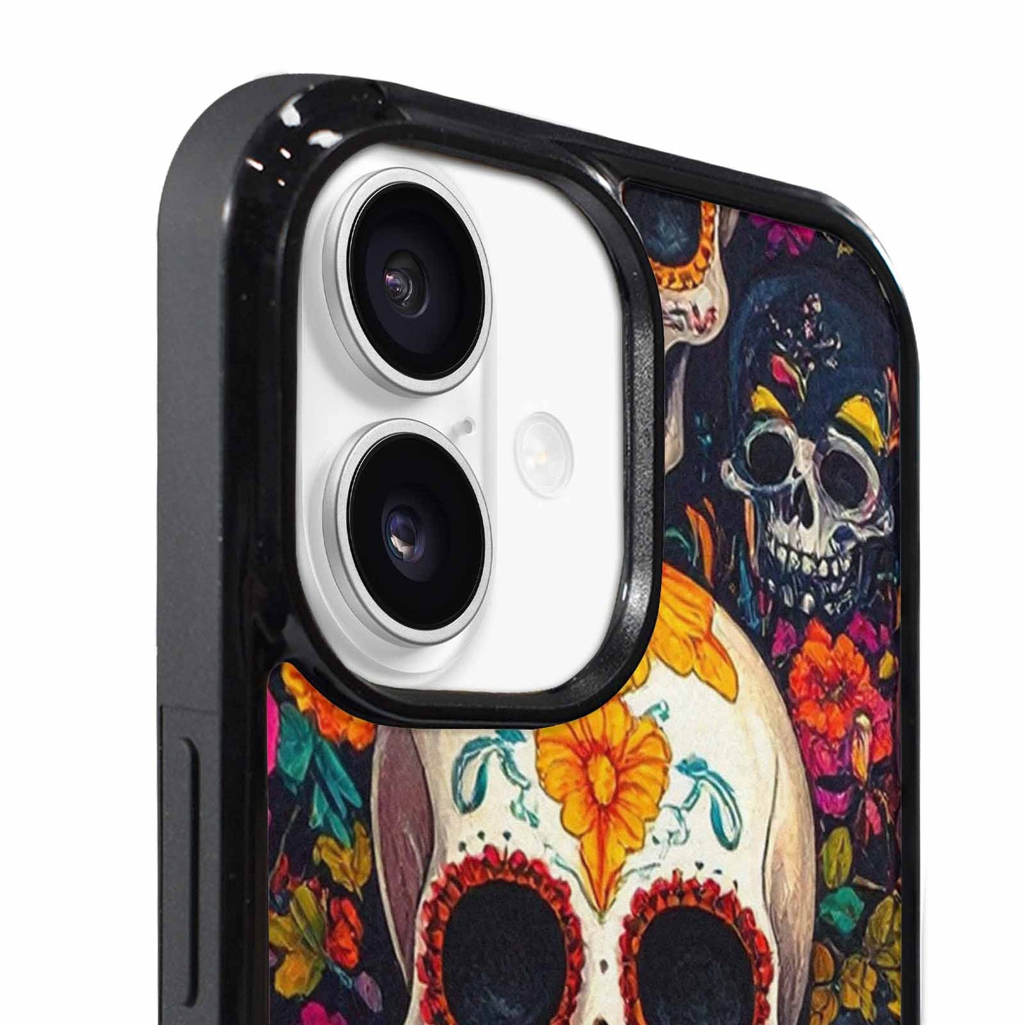 iPhone 17 Case — Small Skull Pattern, Randomly Gothic Skulls, Custom Printed Phone Case