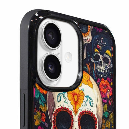 iPhone 17 Case — Small Skull Pattern, Randomly Gothic Skulls, Custom Printed Phone Case