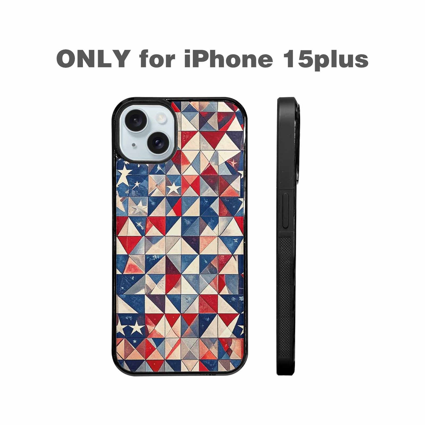 iPhone 15 Plus Case — Small American Flag Stars And Stripes, Custom Phone Case