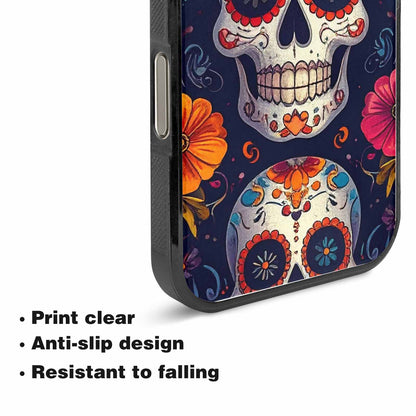 iPhone 15 Pro Max Case — Day Of Dead Sugar Skull Custom, Custom Printed Phone Case