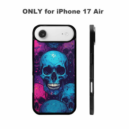 iPhone 17 Air Case — Skulls Splatter Collages Art Skulls Gothic, Unique Phone Case Design