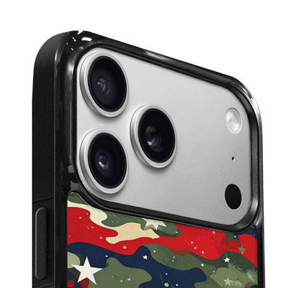 iPhone 17 Pro Case — Military Camo Blotch Texture Blended Galaxy, Customized Protective Case