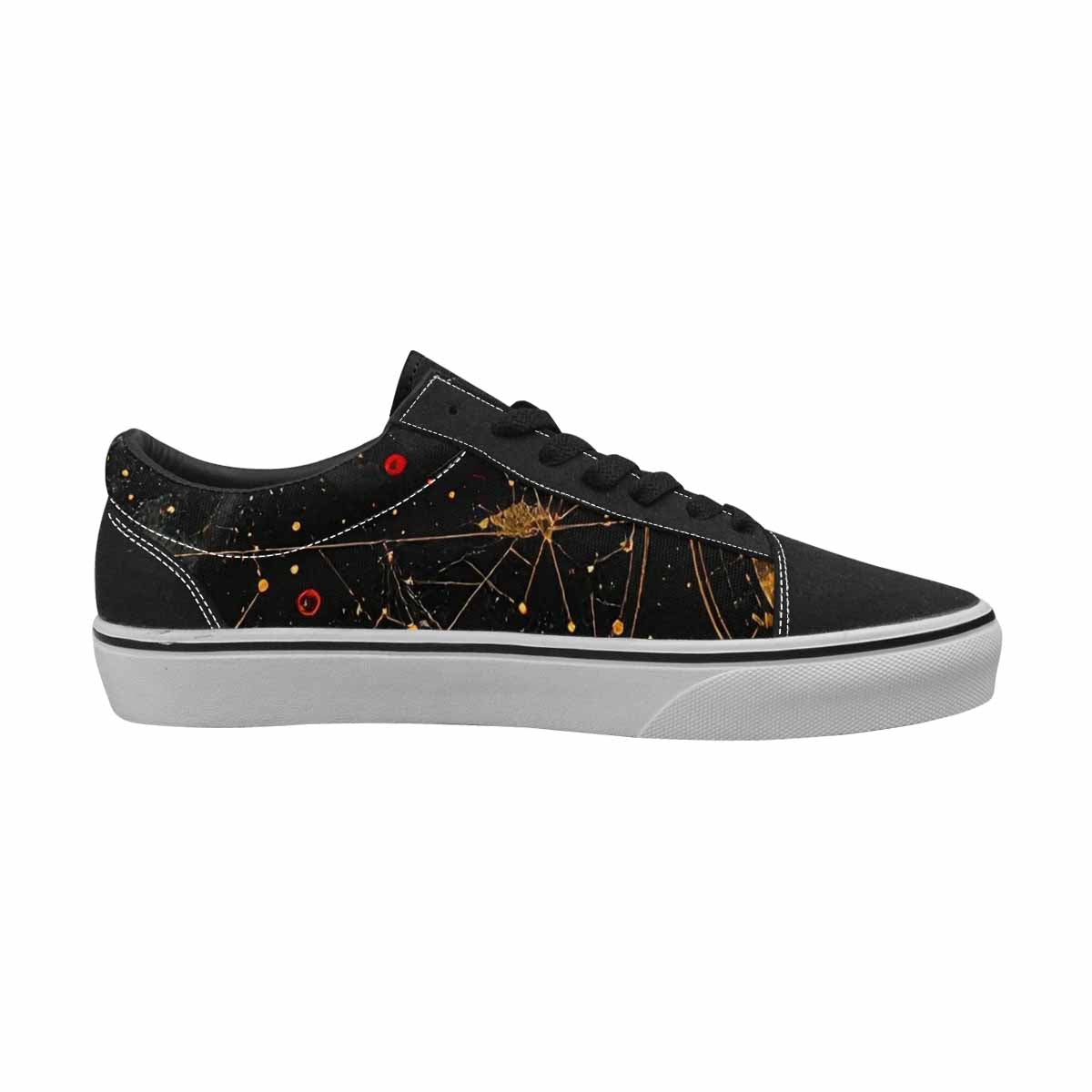 WOMEN'S Zodiac Constellation Lace-Up Canvas Wallpaper Art Custom Sneakers