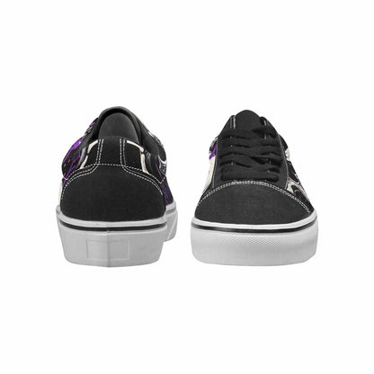 WOMEN'S Rainbow From Skull S Lace-Up Canvas Cottagecore Custom Sneakers