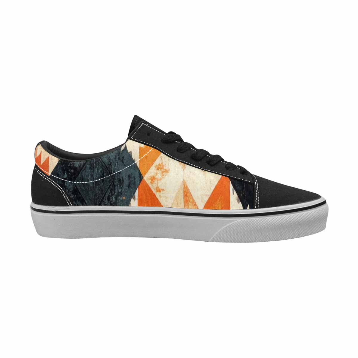 WOMEN'S Southwestern Geometric Diamond Canvas Lace-Up Cottagecore Shoes