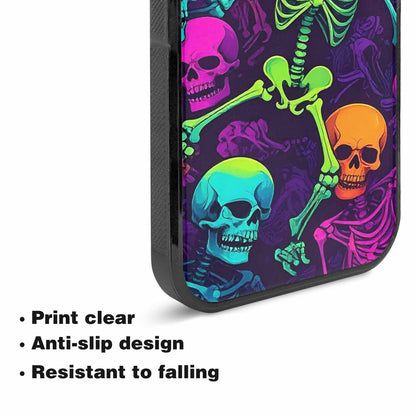 iPhone 15 Case — Glowing Skeleton Pattern Hundreds Of Small, Custom Printed Phone Case