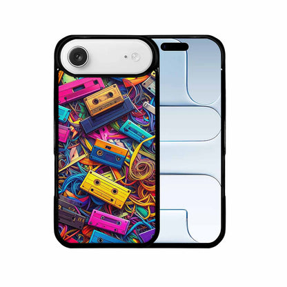 iPhone 17 Air Case — Retro Cassette Tape Pattern Hundreds Retro, Custom Art Phone Cover