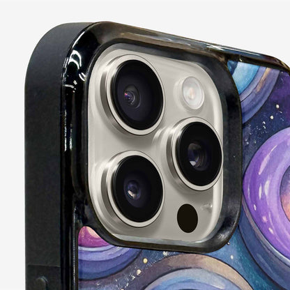 iPhone 16 Pro Case — Cartoon Eyeballs Galaxy Personalized Phone Cover, Custom Printed Phone Case
