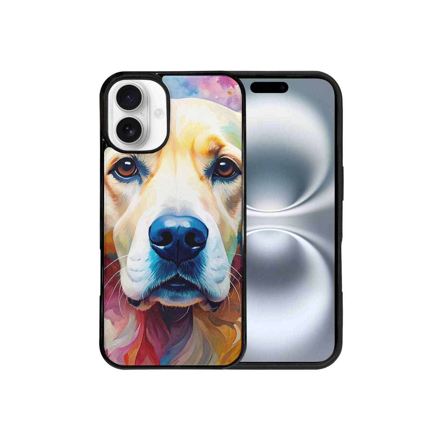 iPhone 16 Plus Case — Golden Retriever Watercolor Art Pattern Personalized, Custom Designed Case Cover