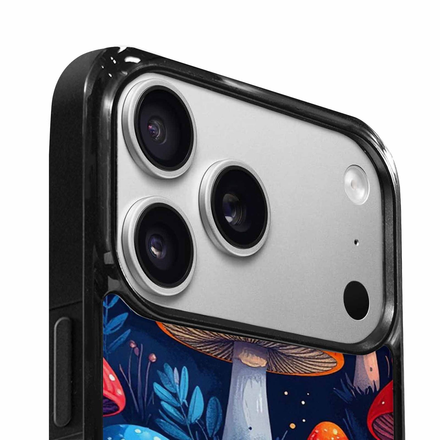 iPhone 17 Pro Case — Vivid Winter Mushroom Seamless Cartoon Cute, Custom Printed Phone Case