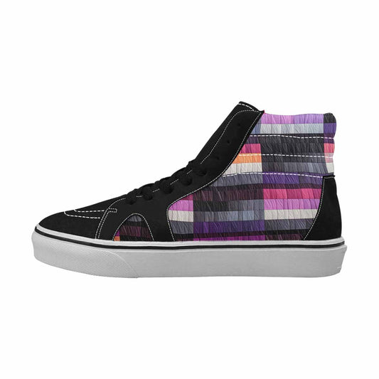MEN'S Asexual Flag Color High Top Canvas Aesthetic Sneakers