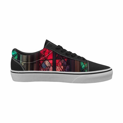 WOMEN'S Stained Glass Cathedral Canvas Lace-Up Surreal Sneakers