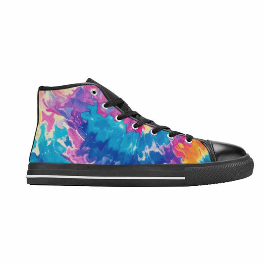MEN'S Tie Dye Swirl High Top Canvas Y2K Sneakers