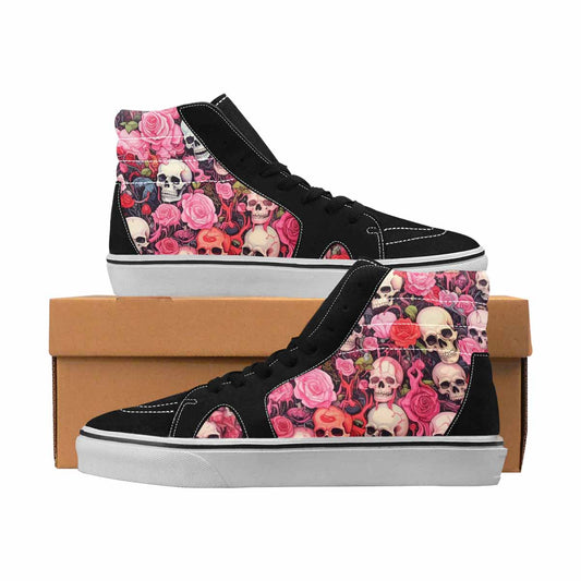 MEN'S Skulls High Top Canvas Made To Order Aesthetic Custom Printed Shoes