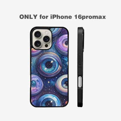 iPhone 16 Pro Max Case — Cartoon Eyeballs Galaxy Personalized Phone Cover, Custom Printed Phone Case