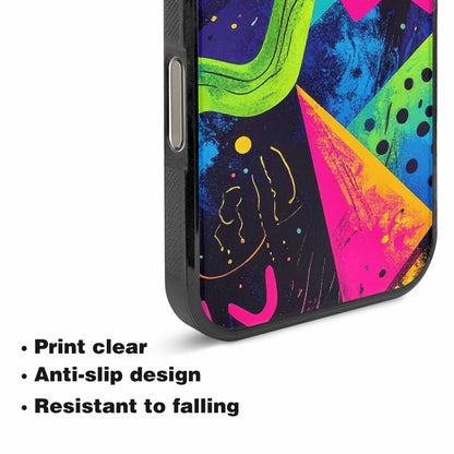 iPhone 16 Pro Max Case — Memphis Squiggles Triangles Dots Personalized Phone, Custom Phone Case