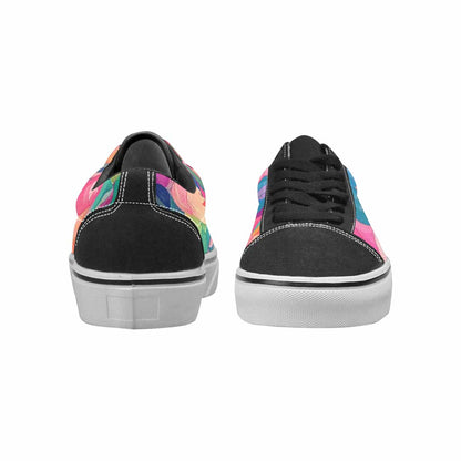 WOMEN'S Polysexual Flag Color Canvas Lace-Up Surreal Custom Sneakers