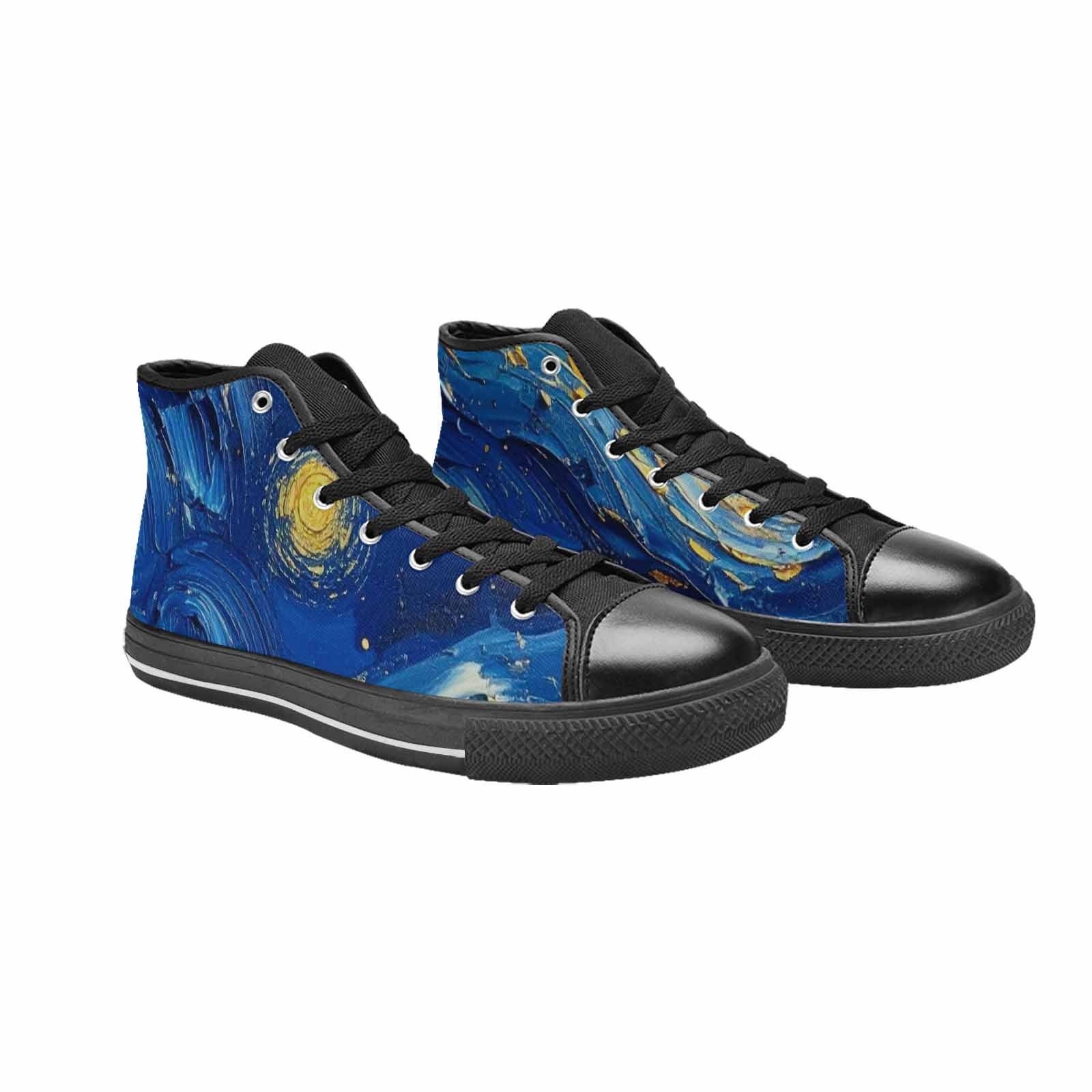 MEN'S Starry Night Galaxy High Top Canvas Neon Fantasy Sneakers