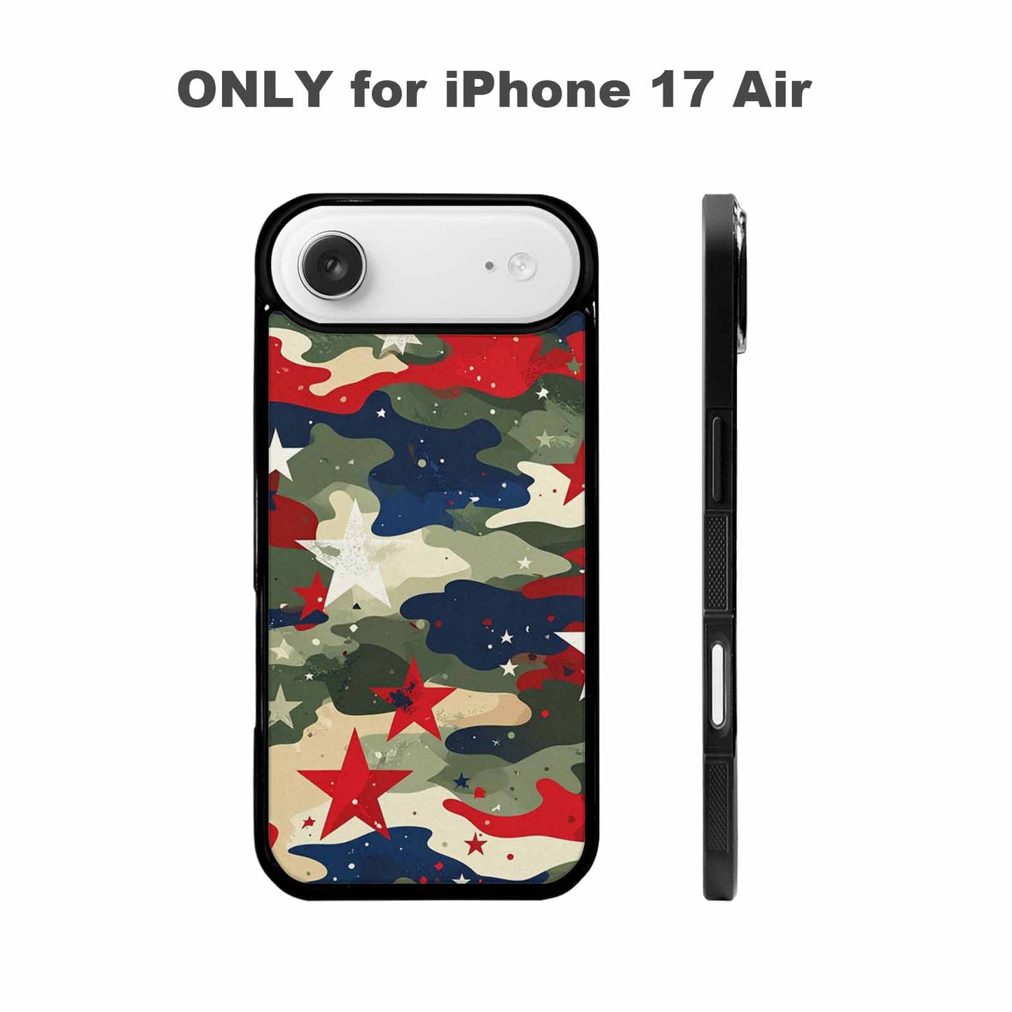 iPhone 17 Air Case — Military Camo Blotch Texture Blended Galaxy, Customized Protective Case