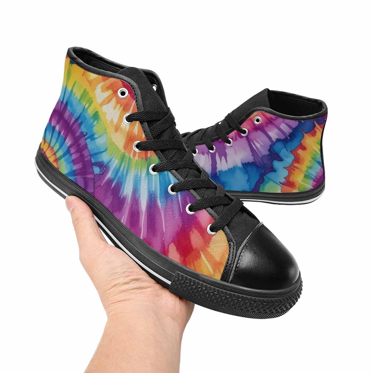 WOMEN'S Tie Dye - High Top Canvas Cottagecore Shoes