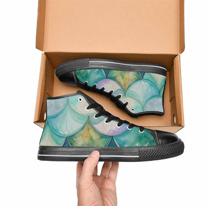 WOMEN'S Mermaid Scale High Top Canvas Dreamcore Shoes