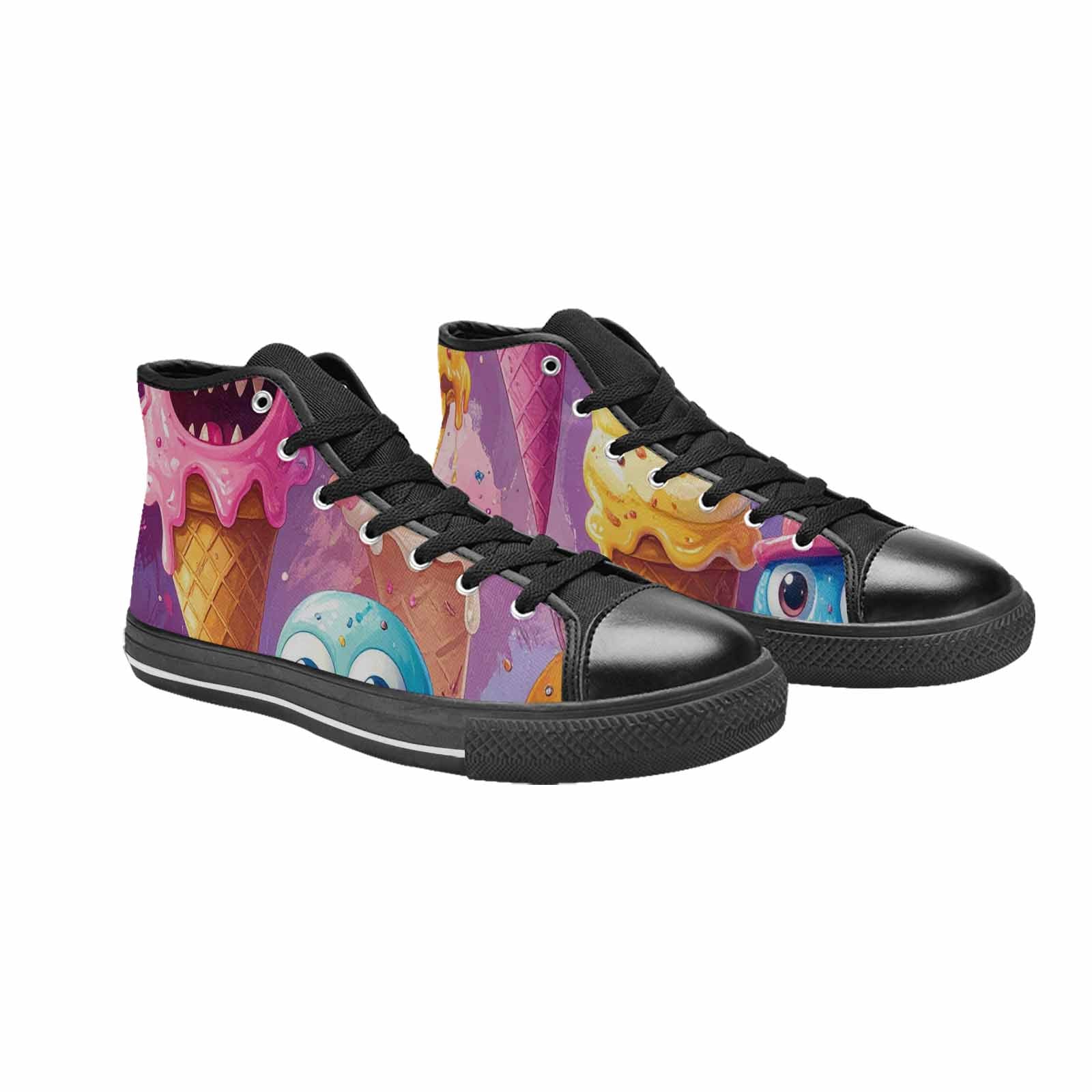 MEN'S Melting Icecream Cone Monster High Top Canvas Y2K Sneakers