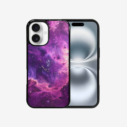 iPhone 16 Case — Purple Color Tones Nebula Texture With, Custom Print Case Cover