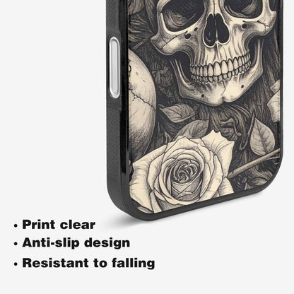 iPhone 16 Case — 20 Skulls Overlapping Seamless Tileable Pattern, Custom Made Phone Cover