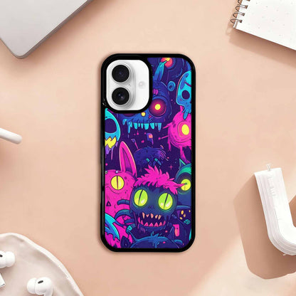 iPhone 17 Case — Mixed Toxic Glow Creature Cartoon Cute, Personalized Phone Case