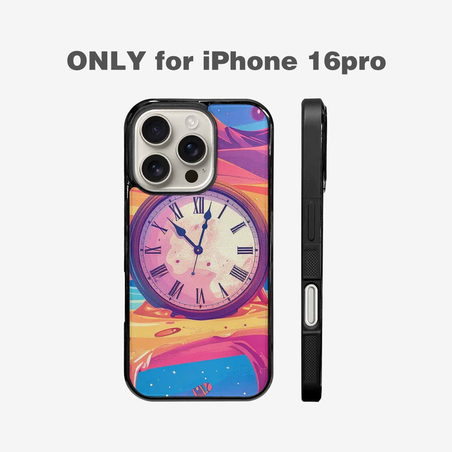 iPhone 16 Pro Case — Salvadore Dali Surrealist Dreamscape Pattern Melting, Custom Designed Case Cover